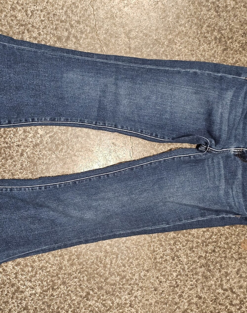 Women's Dark Blue Flare Jeans - Classic Wide Leg
